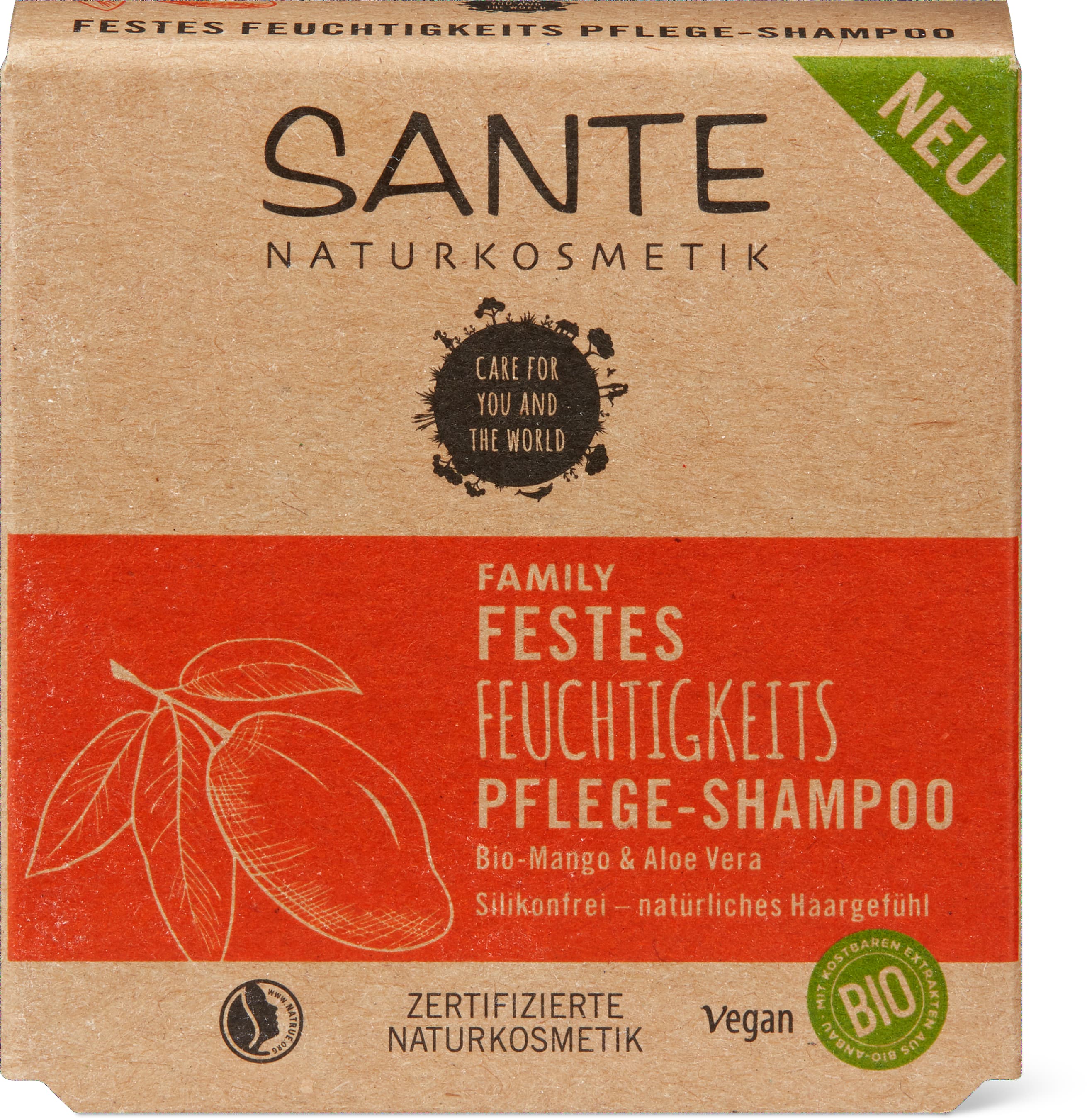 Feuchtigkeit & Pflege festes Familien Shampoo